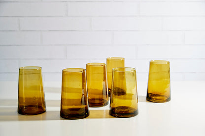 🌈 Vintage Colored Glass Tumblers | Artisan-Inspired Everyday Drinkware