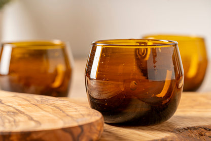 Stemless Wine Glass Set | Clear Glass Dining Gift