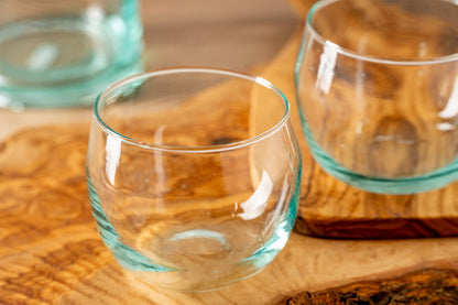 Stemless Wine Glass Set | Clear Glass Dining Gift