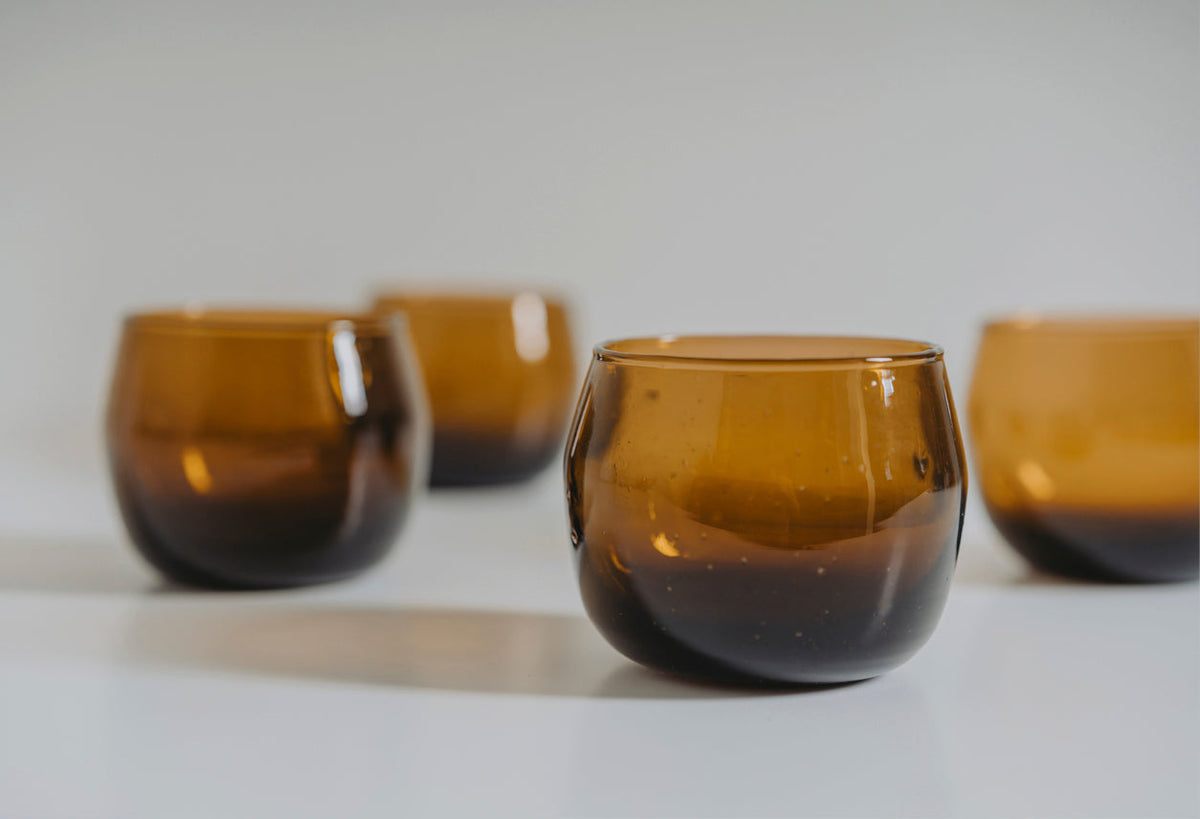 Stemless Wine Glass Set | Clear Glass Dining Gift