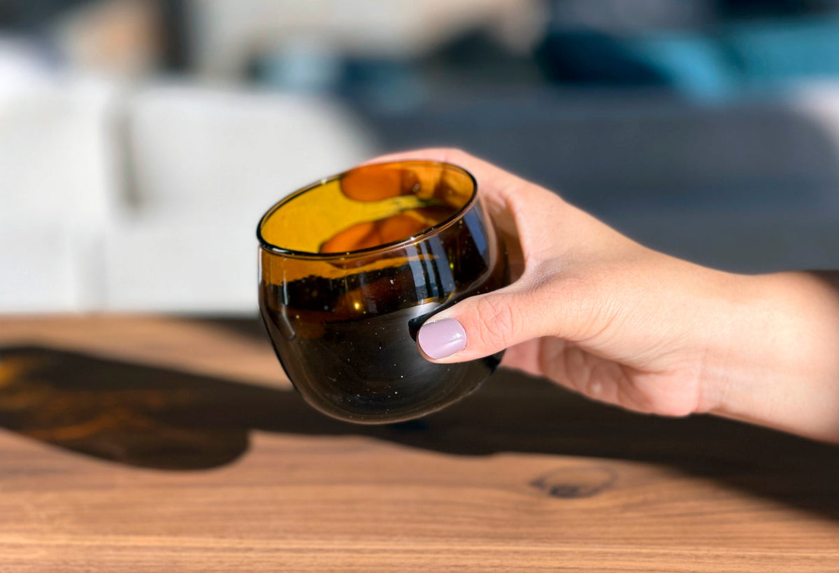 Stemless Wine Glass Set | Clear Glass Dining Gift