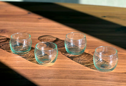 Stemless Wine Glass Set | Clear Glass Dining Gift