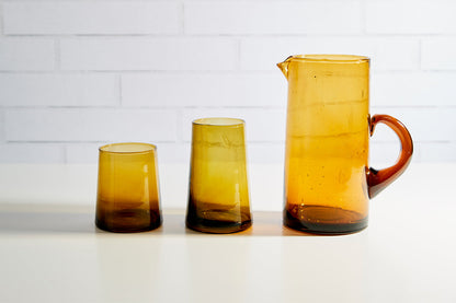 🌈 Vintage Colored Glass Tumblers | Artisan-Inspired Everyday Drinkware