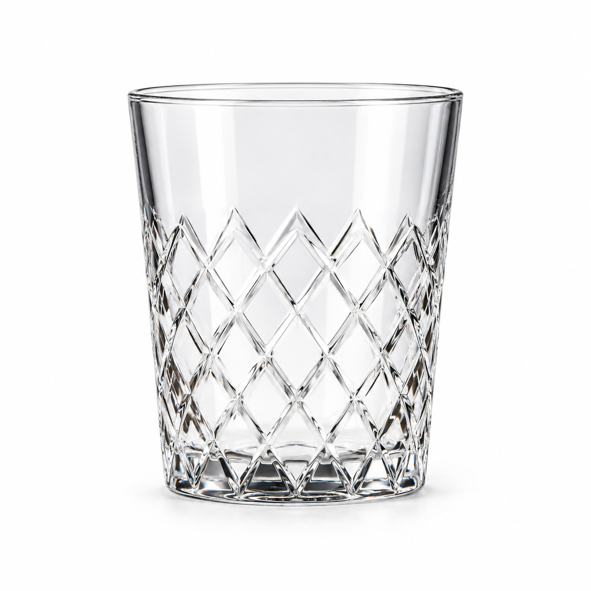 🥃 Diamond-Cut Whiskey Glass|Clear Glass Bar Gift|Sparkling Pattern