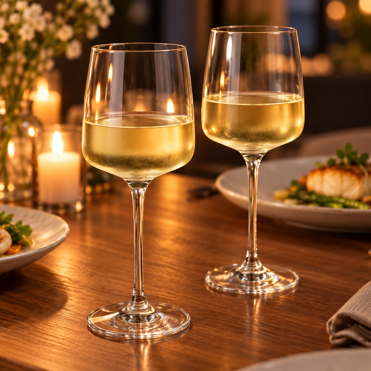 🍷Wine Glass Set|Clear Glass Dining|Wine Lover Gift|Slim Stem Elegance