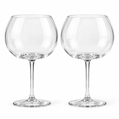 🍸 Gin Glass Set|Clear Glass Home Bar|Gin Lover Gift|Balloon Bowl
