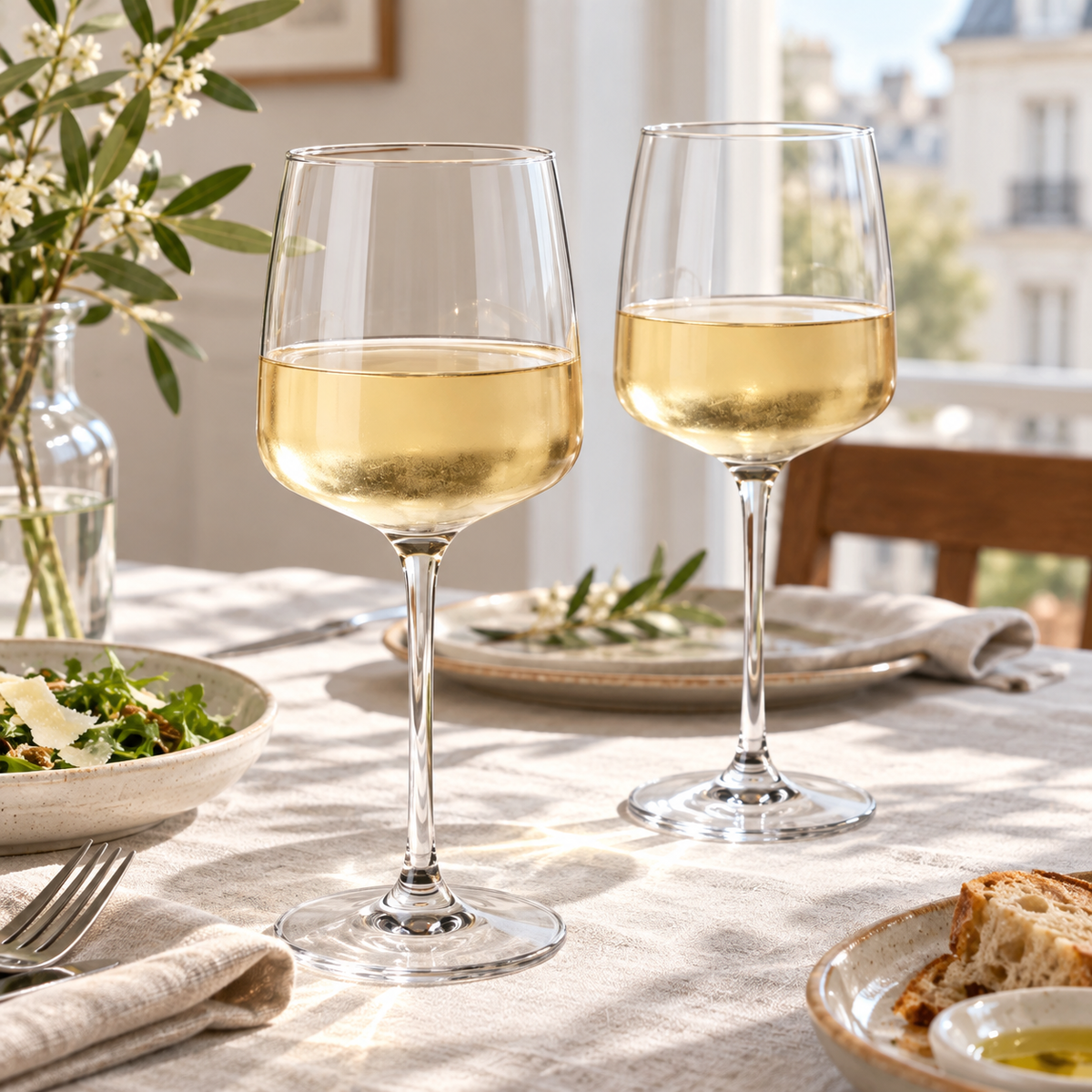 🍷Wine Glass Set|Clear Glass Dining|Wine Lover Gift|Slim Stem Elegance