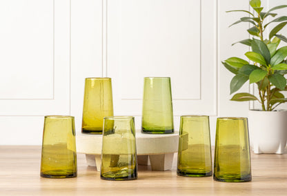 🌈 Vintage Colored Glass Tumblers | Artisan-Inspired Everyday Drinkware