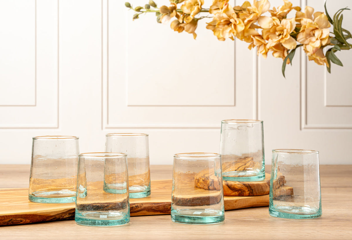 🌈 Vintage Colored Glass Tumblers | Artisan-Inspired Everyday Drinkware