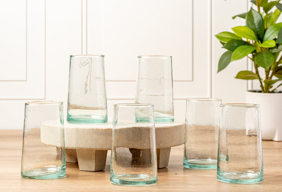 🌈 Vintage Colored Glass Tumblers | Artisan-Inspired Everyday Drinkware
