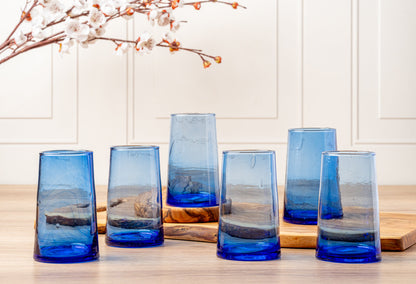 🌈 Vintage Colored Glass Tumblers | Artisan-Inspired Everyday Drinkware